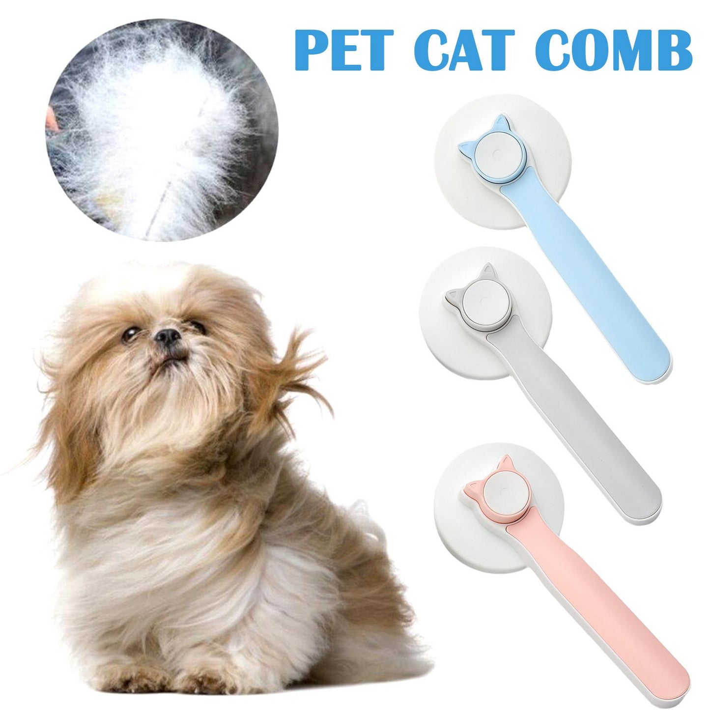 Brosse de toilettage pour animaux , brosse autonettoyante pour chiens, outil de toilettage pour animaux de compagnie(Caniche Wash)