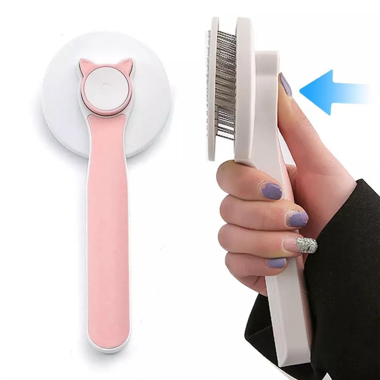 Brosse de toilettage pour animaux , brosse autonettoyante pour chiens, outil de toilettage pour animaux de compagnie(Caniche Wash)