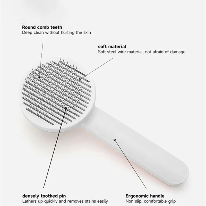 Brosse de toilettage pour animaux , brosse autonettoyante pour chiens, outil de toilettage pour animaux de compagnie(Caniche Wash)