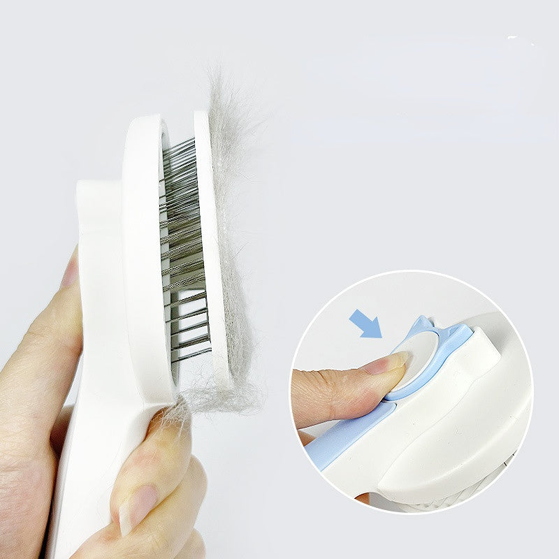 Brosse de toilettage pour animaux , brosse autonettoyante pour chiens, outil de toilettage pour animaux de compagnie(Caniche Wash)