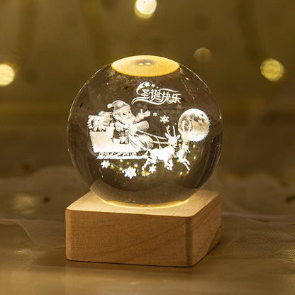 lumineux et planètes Lune Boule de cristal Petite lampe de nuit Projection Lumière d'ambiance Cadeau créatif Nouveau Cadeau Étrange