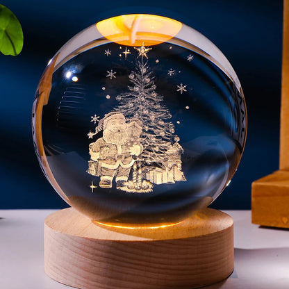 lumineux et planètes Lune Boule de cristal Petite lampe de nuit Projection Lumière d'ambiance Cadeau créatif Nouveau Cadeau Étrange